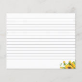 ひまわりブライダルシャワーレシピカード (裏面)