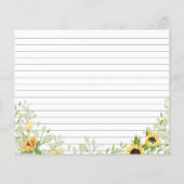 ひまわりブライダルシャワーレシピカード (裏面)