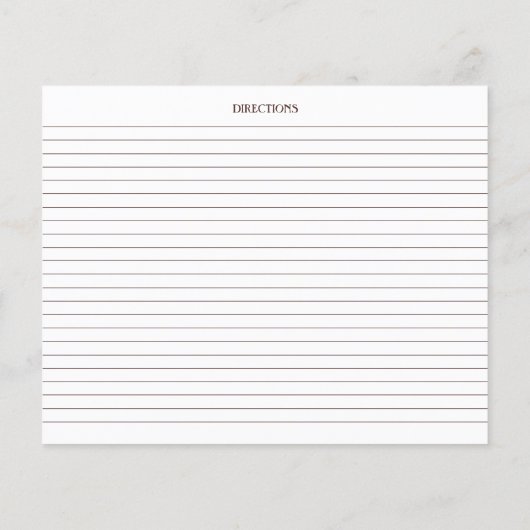 ひまわりブライダルシャワーレシピカード (裏面)