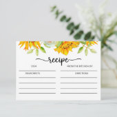 ひまわりブライダルシャワーレシピカード エンクロージャーカード (スタンド正面)