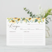 ひまわりブライダルシャワーレシピカード 招待状 (スタンド正面)