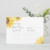 ひまわりブライダルシャワーレシピカード 招待状 (スタンド正面)