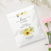 ひまわりブライダルシャワー好意バッグラブズスウィート フェイバーバッグ (封をした状態)