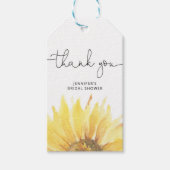 ひまわりブライダルシャワー感謝していユーラベル ギフトタグ (正面)