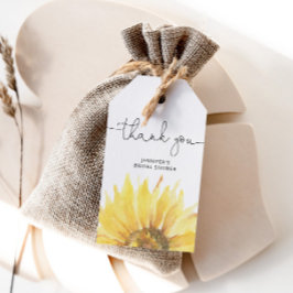 ひまわりブライダルシャワー感謝していユーラベル ギフトタグ