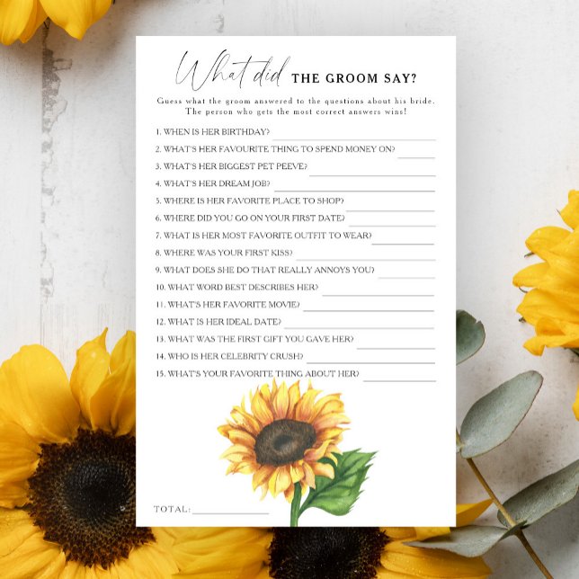 ひまわりブライダルシャワー新郎は何と言った (クリエイターアップロード済み)