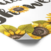 ひまわりブライダルシャワー標識 ポスター (角)