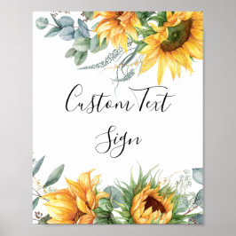 ひまわりブライダルシャワー標識 ポスター