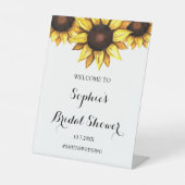 ひまわりブライダルシャワー歓迎ペデスタルサイン 台座サイン (正面)