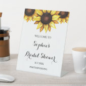 ひまわりブライダルシャワー歓迎ペデスタルサイン 台座サイン (インサイチュ)