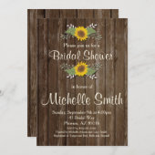 ひまわりブライダルシャワー素朴招待,フローラ 招待状 (正面/裏面)