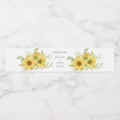 ひまわりブライダルシャワー結婚カップル ペットボトルラベル (シングルラベル)