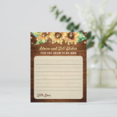 ひまわりブライダルシャワー花嫁ミセスアドバイスカード (スタンド正面)