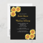 ひまわりブライダルシャワー インビテーションポストカード (正面/裏面)