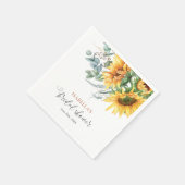 ひまわりブライダルシャワー スタンダードカクテルナプキン (角)