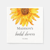 ひまわりブライダルシャワー スタンダードカクテルナプキン (正面)