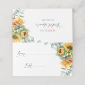 ひまわりブライダルシャワー プレイスカード (外部開封)