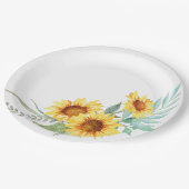 ひまわりブライダルシャワー ペーパープレート (アングル)