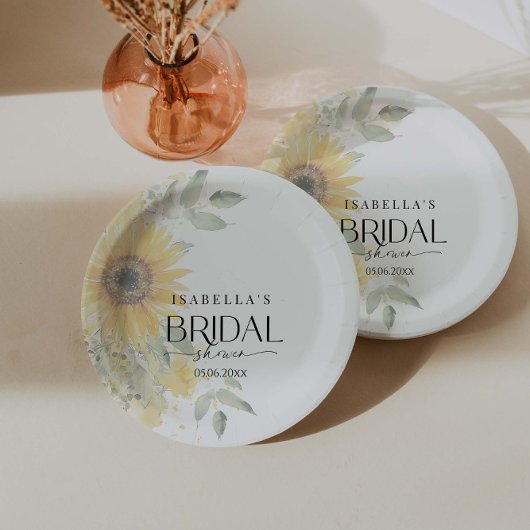 ひまわりブライダルシャワー ペーパープレート