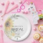 ひまわりブライダルシャワー ペーパープレート (パーティー)