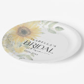 ひまわりブライダルシャワー ペーパープレート (アングル)