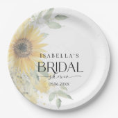 ひまわりブライダルシャワー ペーパープレート (正面)