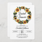 ひまわりブライダルシャワー 招待状 (正面/裏面)