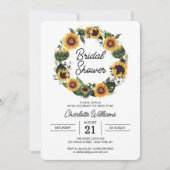 ひまわりブライダルシャワー 招待状 (正面)