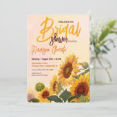 ひまわりブライダルシャワー 招待状 (スタンド正面)