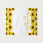 ひまわりブライダルシャワーBackdrop Photo Booth Prop タペストリー (正面(横))