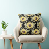 ひまわりブラック クッション (椅子)