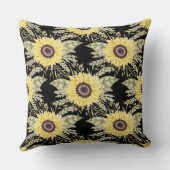 ひまわりブラック クッション (裏面)
