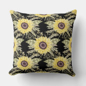 ひまわりブラック クッション (正面)