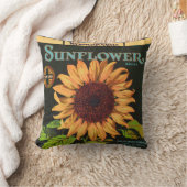 ひまわりブランドオレンジ色のフルーツクラートラベル クッション (ブランケット)