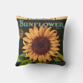 ひまわりブランドオレンジ色のフルーツクラートラベル クッション (裏面)