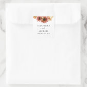 ひまわりブルゴーニュ国の水結婚色のシール スクエアシール (バッグ)