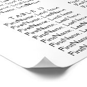 ひまわりブルゴーニュ地方の結婚式のシーティングチャート ポスター (角)