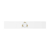 ひまわりブルーアジサイ結婚クレストモノグラム 招待状ベリーバンド (フラット)