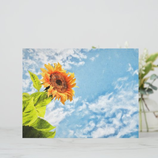 ひまわりブルースカイと雲の切り離しファインアート (スタンド正面)