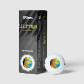 ひまわりブルースカイパーソナライズされたゴルフボール ゴルフボール (パッケージ)