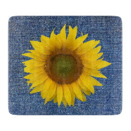 ひまわりブルーデニムルックハーベストボード カッティングボード