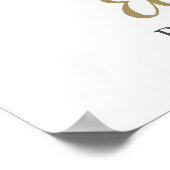 ひまわりブルーフローラゾウ赤ちゃんシャワー歓迎 ポスター (角)