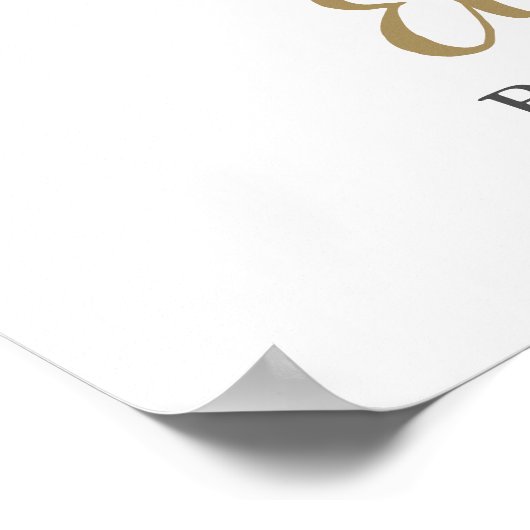 ひまわりブルーフローラゾウ赤ちゃんシャワー歓迎 ポスター (角)