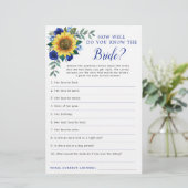 ひまわりブルーフローラブライダルシャワーゲーム (スタンド正面)