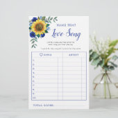 ひまわりブルーフローラブライダルシャワーラブソングゲーム (スタンド正面)