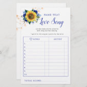 ひまわりブルーライトブライダルシャワーソングゲーム (正面/裏面)