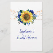 ひまわりブルーライトブライダルシャワービンゴゲーム (裏面)