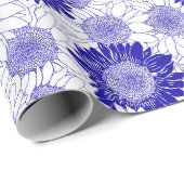 ひまわりブルー ラッピングペーパー (ロールコーナー)