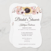 ひまわりブーケブライダルシャワー招待状 招待状 (正面/裏面)