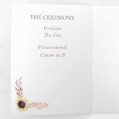 ひまわりブーケ折り畳み結婚式 プログラム (内部最初)